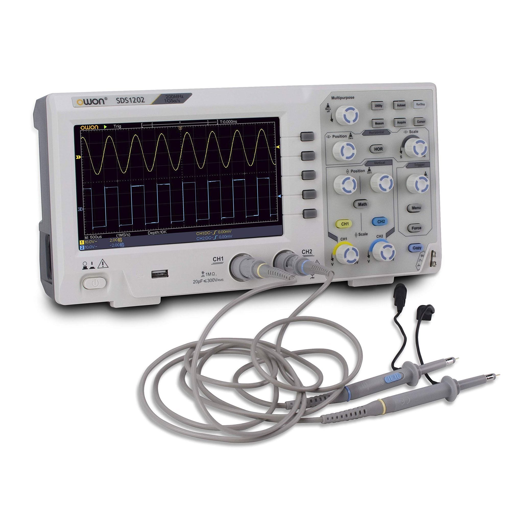 Osciloscopio Digital de Banco Owon SDS1202 200MHz